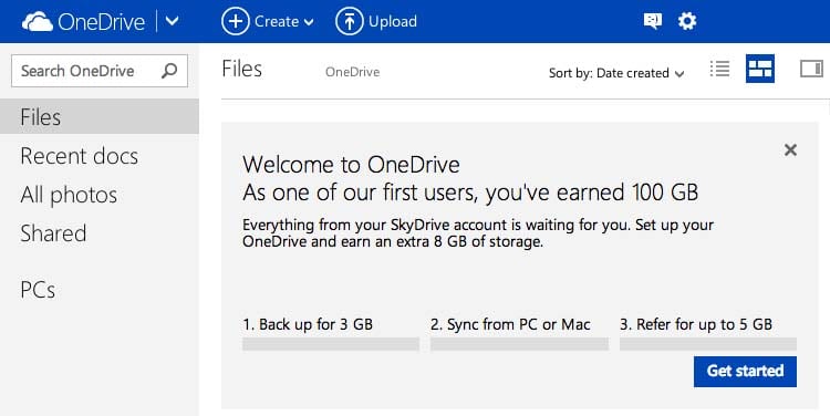 Дополнительное свободное место на Microsoft OneDrive