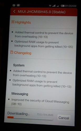 Обновление Xiaomi Redmi 1S