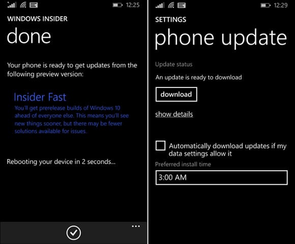 откат до Windows Phone 8.1 OS