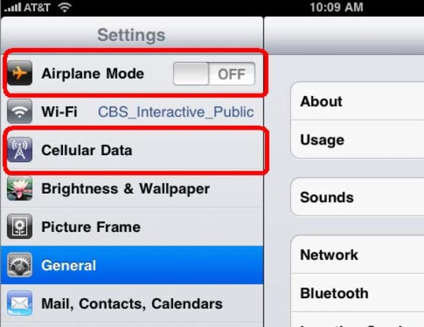 Airplane Mode (Авиарежим) на iPad
