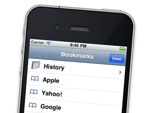 Bookmarks (Закладки) в Safari
