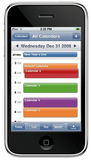 Концепция календаря iPhone