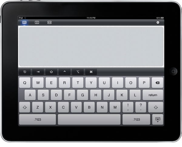 Общий вид клавиатуры iPad