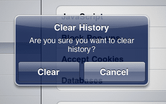 «Очистить историю» (Clear History)