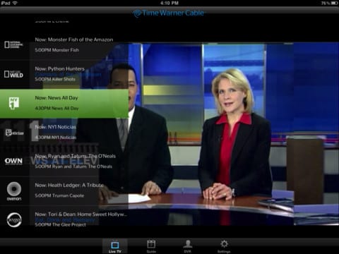 приложение для просмотра потокового видео от компании Time Warner Cable