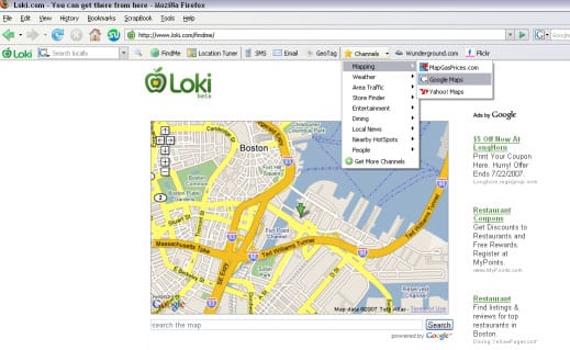 веб-браузер использующий расширение Loki