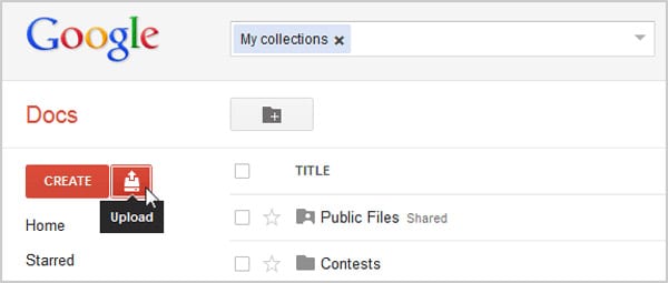 Скрытие файлов в Google Docs